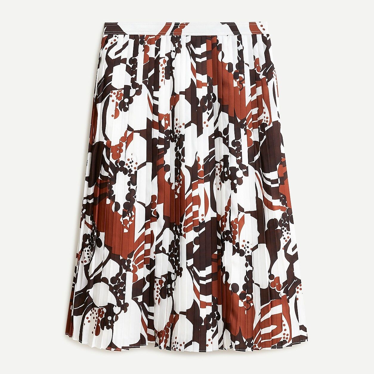 Pleated midi skirt in Ratti® cocoa floral | J.Crew US