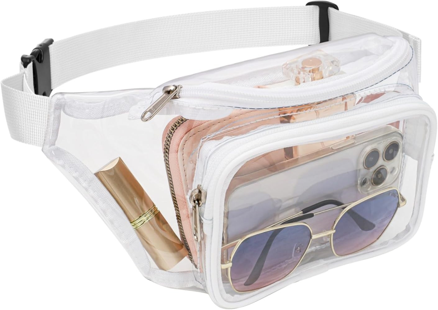 Fanny Pack, Veckle Clear Fanny Pack Waterproof Cute Waist Bag Stadium Approved Clear Purse Transp... | Amazon (US)