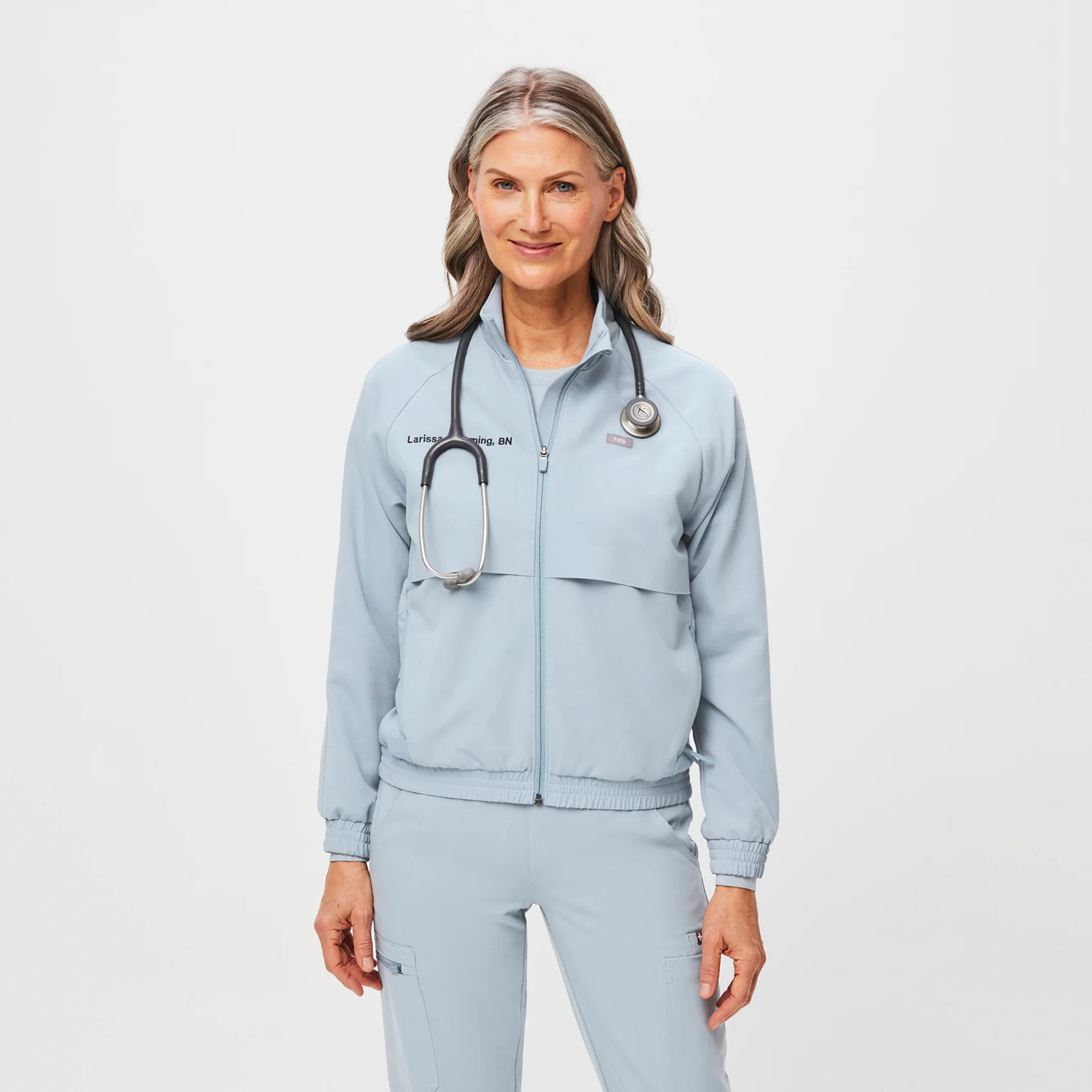 Women’s Sydney Performance Scrub Jacket  - Dusty Blue · FIGS | FIGS