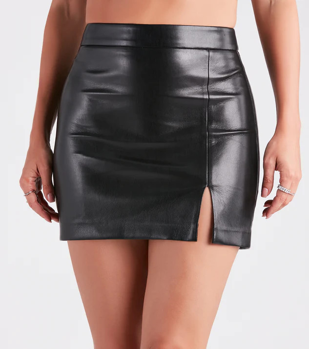 Edge Up Your Look Faux Leather Mini Skirt | Windsor Stores