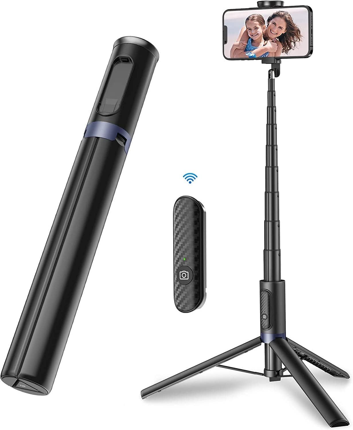 TONEOF 60" Cell Phone Selfie Stick Tripod,Smartphone Tripod Stand All-in-1 with Integrated Wirele... | Amazon (US)