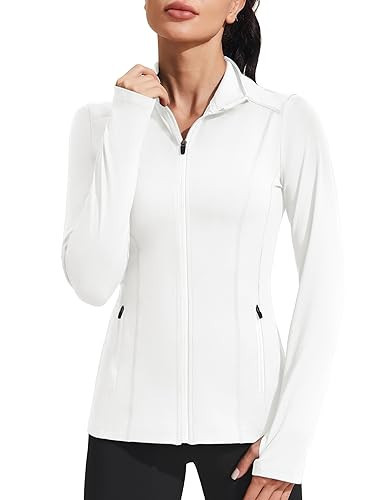 PINSPARK Running Jackets for Women Lightweight Full Zip Running Athletic Jacket Women's Sport Gym Workout Jacket with Thumb Holes | Amazon (US)