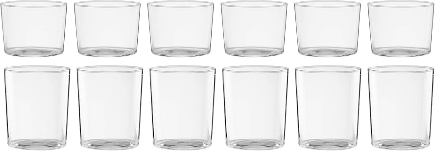 Oneida 895977 Stackables Clear Short & Tall Glasses, Set Of 12 | Amazon (US)