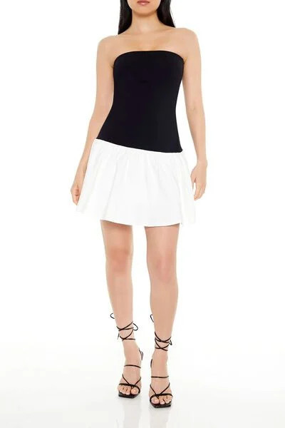 Colorblock Strapless Mini Dress | Forever 21