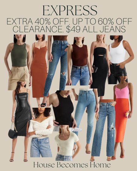 Express sale! Extra 40% off and Up to 60% off clearance! And $49 all jeans! 

#LTKcurves #LTKstyletip #LTKsalealert