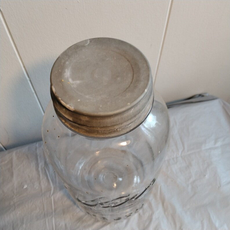 Large Vintage Kerr Mason Jar With Lid - Etsy | Etsy (US)