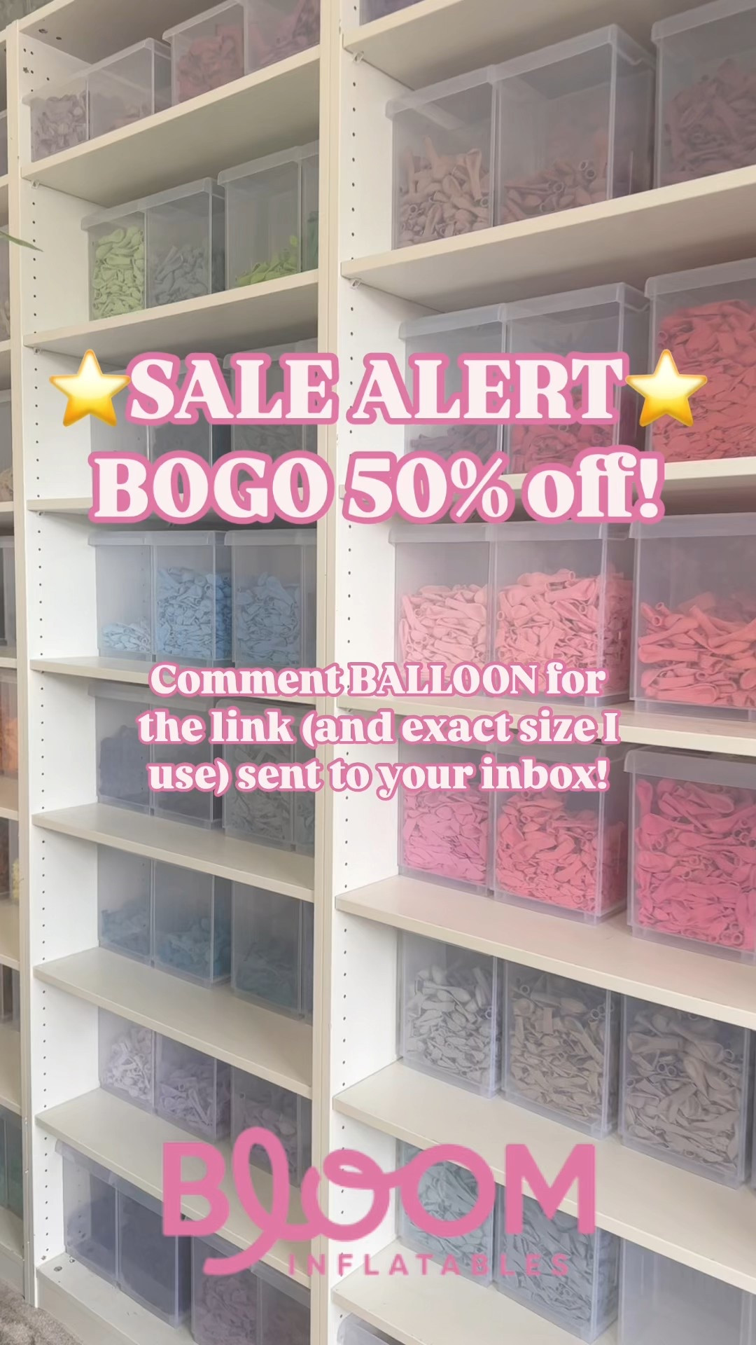 My absolute FAVORITE bin for storing balloons is back on sale! I use the long/deep with wheels and LOVE it!!!