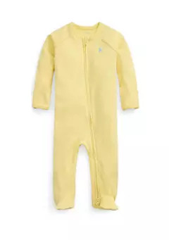 Ralph Lauren Childrenswear Baby Boys Cotton Interlock Footed Coverall | Belk