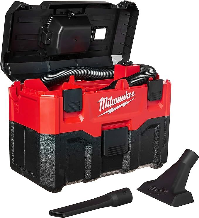 Milwaukee 0880-20 18-Volt Cordless Wet/Dry Vacuum, Red | Amazon (US)