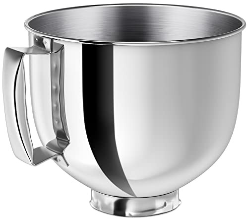 Stainless Steel Mixer bowl Fit for KitchenAid Artisan&Classic Series 4.5-5 QT Tilt-Head Mixer, 5 Quart Mixing Bowl with Handle. | Amazon (US)