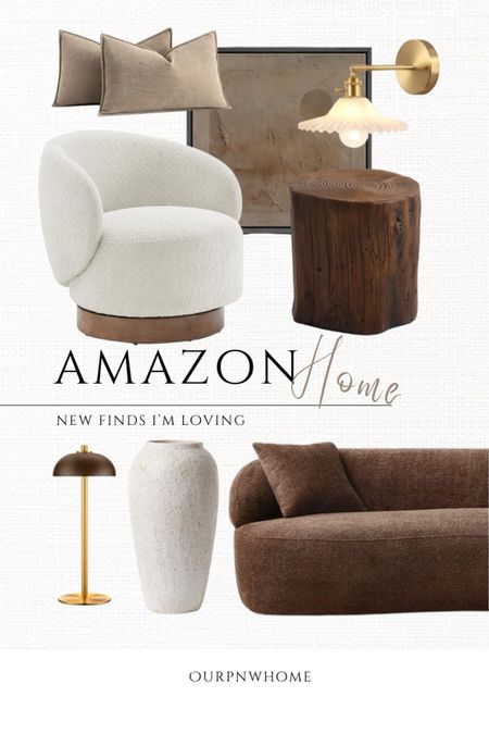 NEW Amazon home finds I’m loving!

Brown couch, brown sofa, wood end table, sump accent table, side table, boucle accent chair, armless chair, modern furniture, modern home, white vase, tall vase, large vase, cordless table lamp, vintage wall sconces, abstract wall art, moody home, geometric wall art, beige lumbar pillows, throw pillows, ivory armchair

#LTKStyleTip #LTKHome