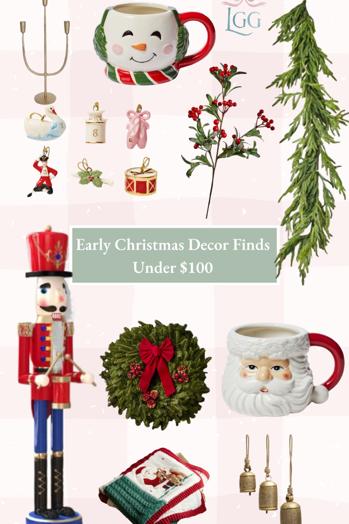 Christmas decor finds under $100 
Please note that you will have to shop the mugs on Sur La Tables website and the tiny ornaments on Lenox’s website ᵕ̈ 

#LTKSeasonal #LTKFind
