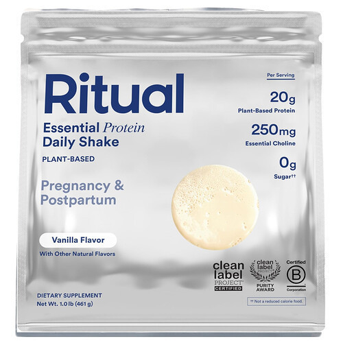 Ritual, Essential Protein Daily Shake, Pregnancy & Postpartum, Vanilla, 1 lb (461 g) | iHerb