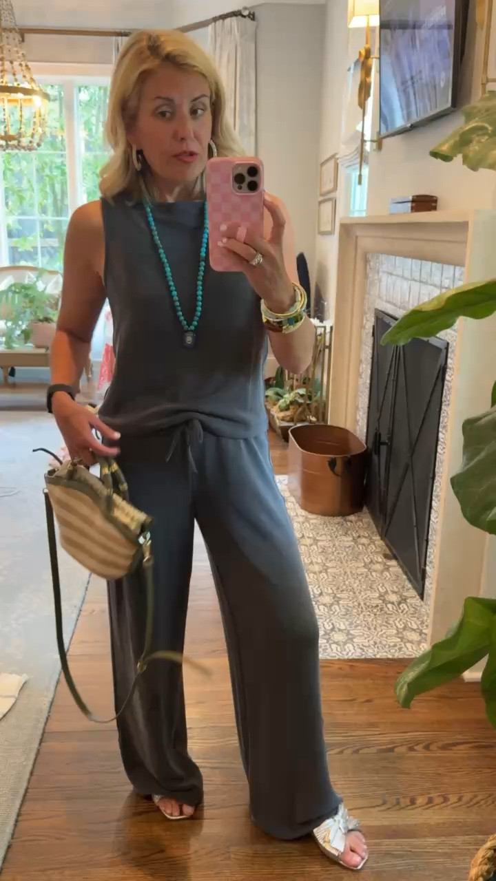 Love a neutral look and then add pops of color to accessorize! This new Spanx Air Essentials fabric is literally cloud like. It flows so good and this color has endless possibilities when it comes to styling.

Sizing:
Tie-Waist Maxi Dress - small
Boatneck Tank - xs
Drawstring Maxi Dress - xs
Button Down - xs
Shorts - small
Wide Leg Pant - small petite

*Code Catherine20 at Allie + Bess
*Code mixandmatchmadness at Loopy 

#LTKdayinmylife #LTKmomlife #LTKOver40