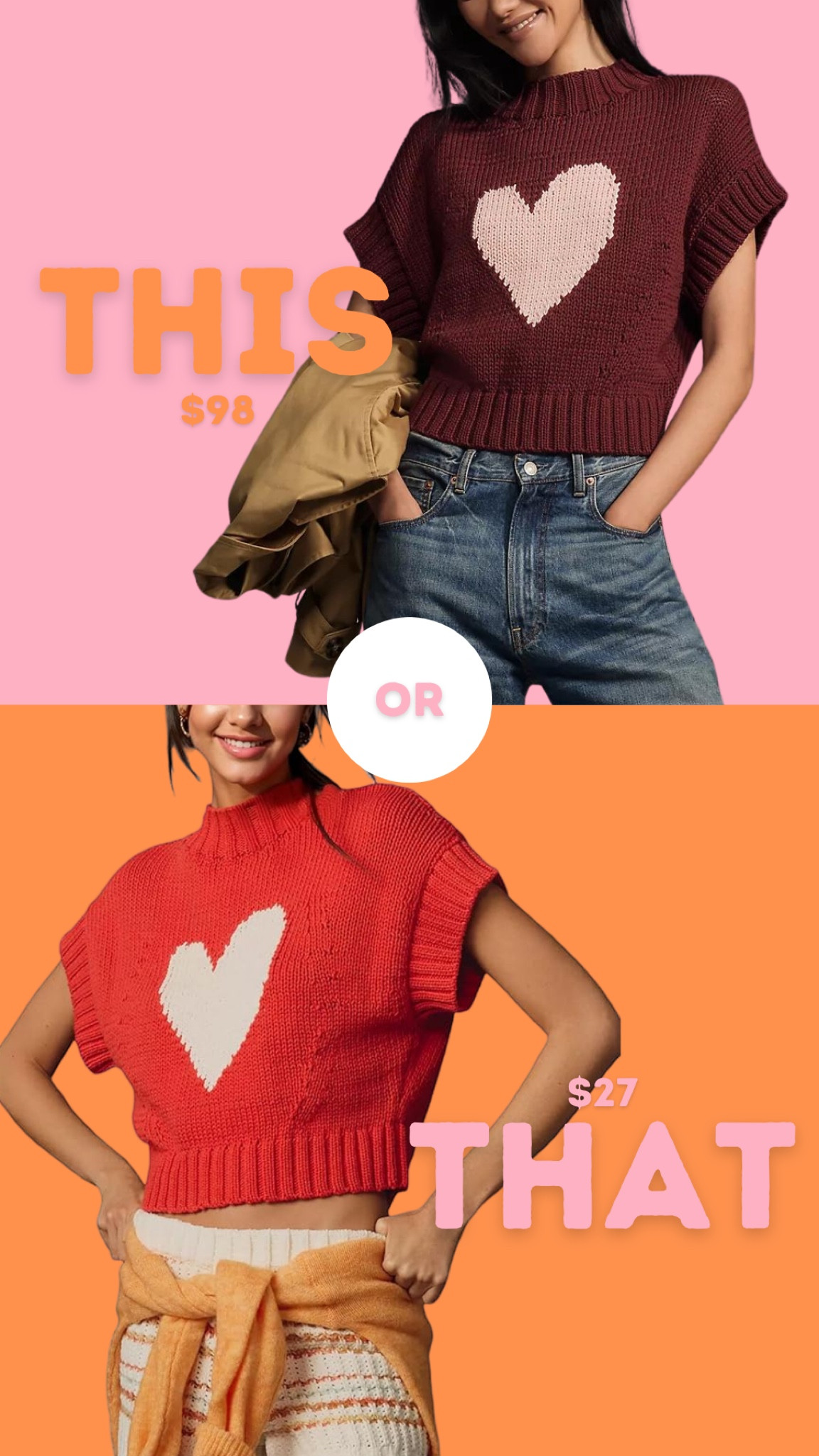 This or That Anthropologie heart sweater … 

#LTKSeasonal #LTKStyleTip #LTKFindsUnder50