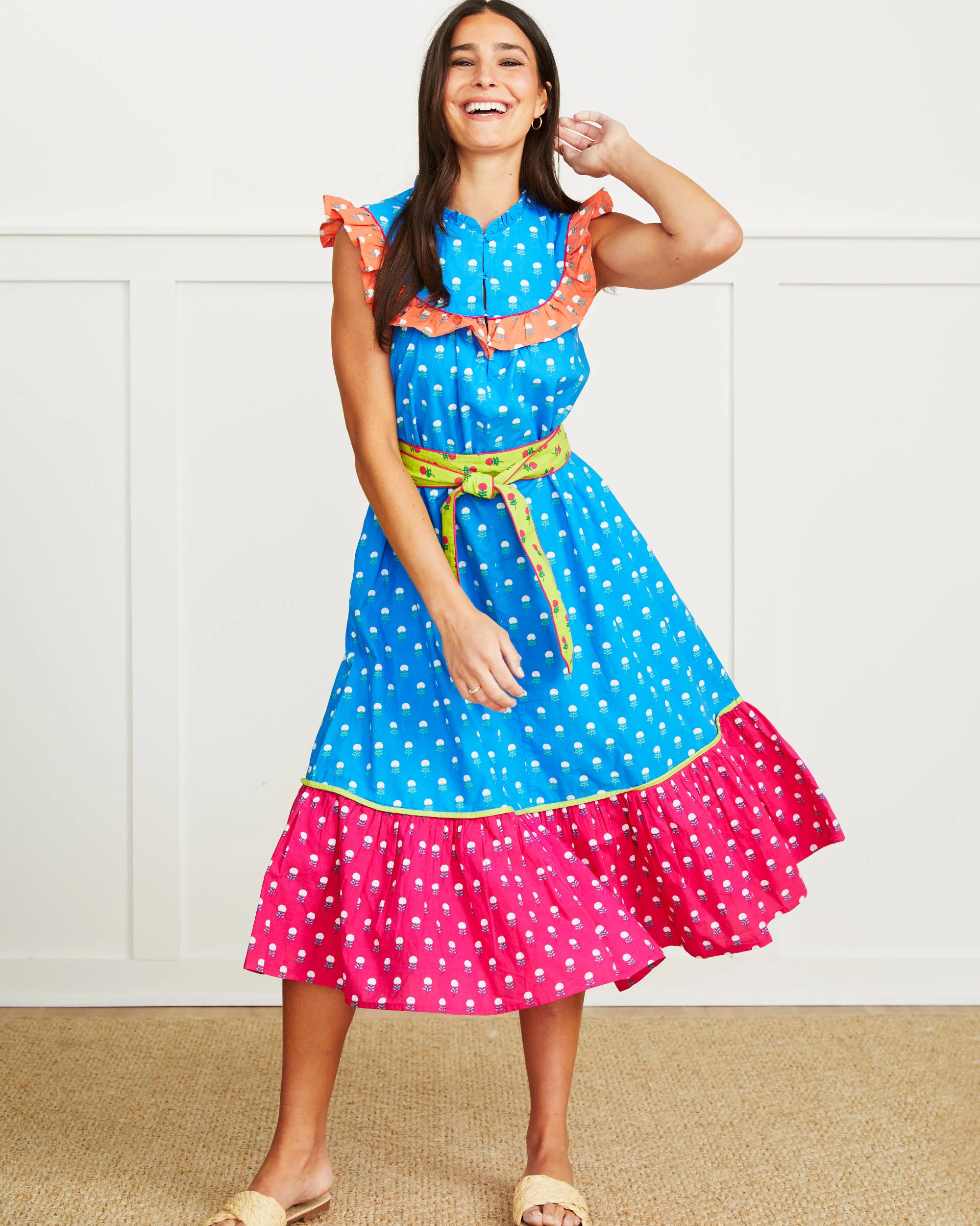 Bouquet of Roses - Dress the Part Midi Dress - Marina | Printfresh