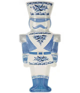 Chinoiserie Christmas Collection Blue Nutcracker Platter | Dillard's