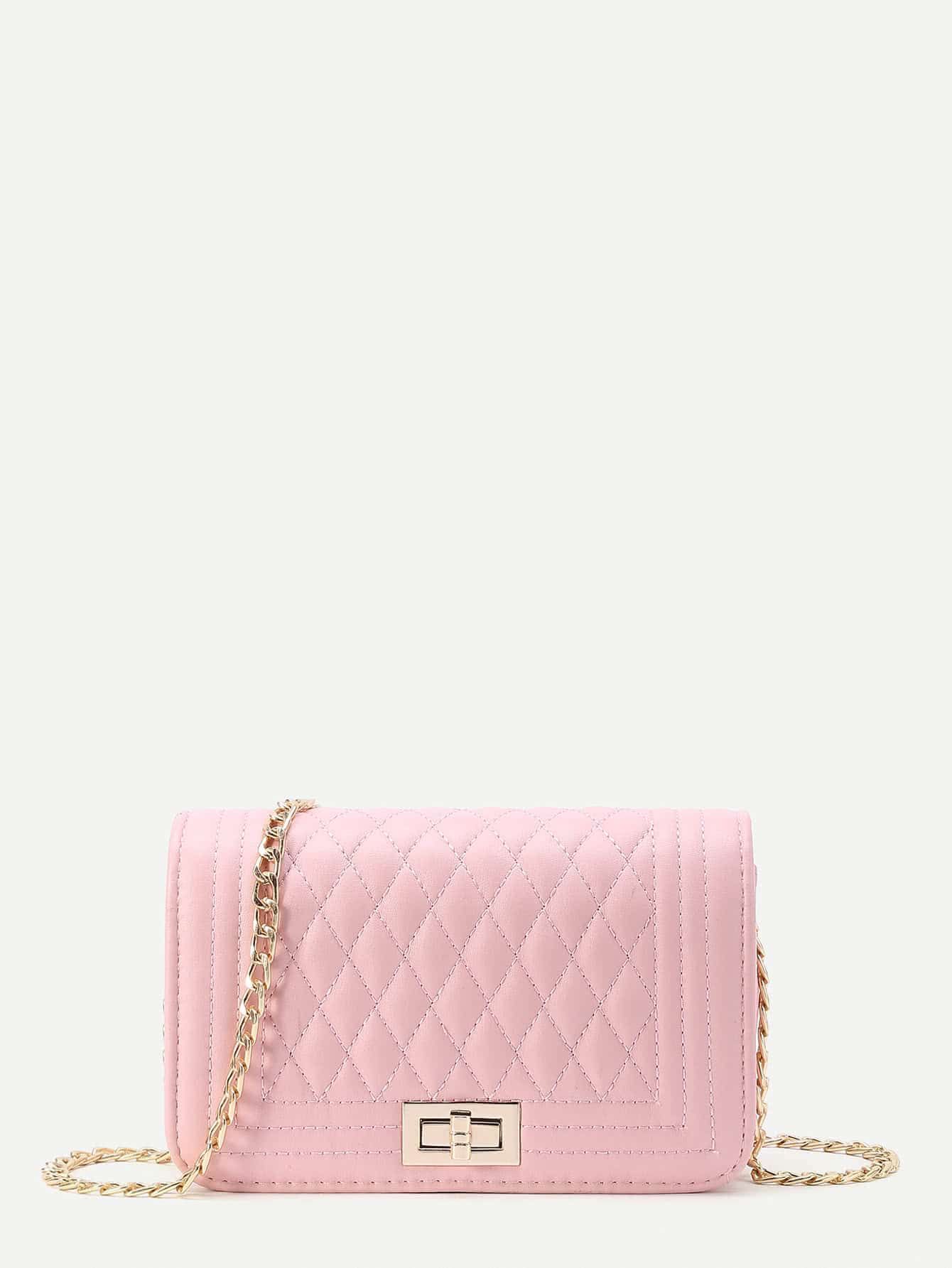 Quilted Flap Crossbody Bag With Chain | SHEIN
