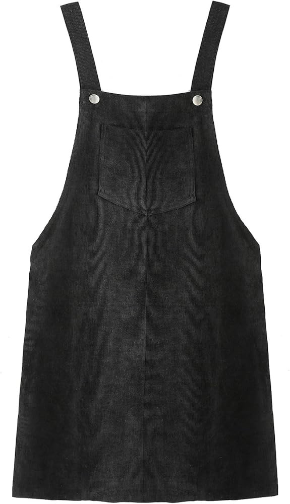 Women's Straps A-line Corduroy Pinafore Bib Pocket Overall Dress | Amazon (US)