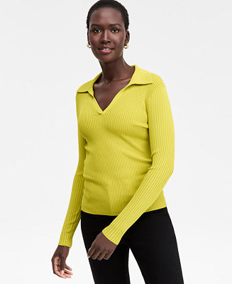 I.N.C. International Concepts Women's Johnny Collar Sweater, Macy's Exclusive - Macy's | Macy's