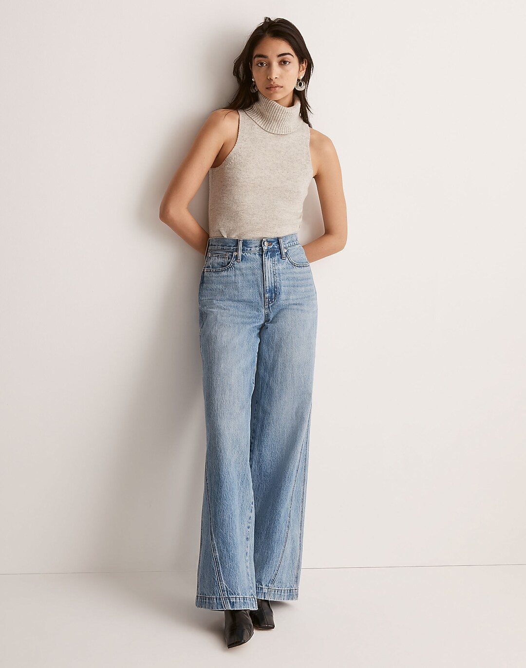 Superwide-Leg Jeans in Parson Wash: Inset Edition | Madewell