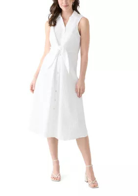 Wonderly Women's Sleeveless Tie Front Gauze Midi Dress | Belk