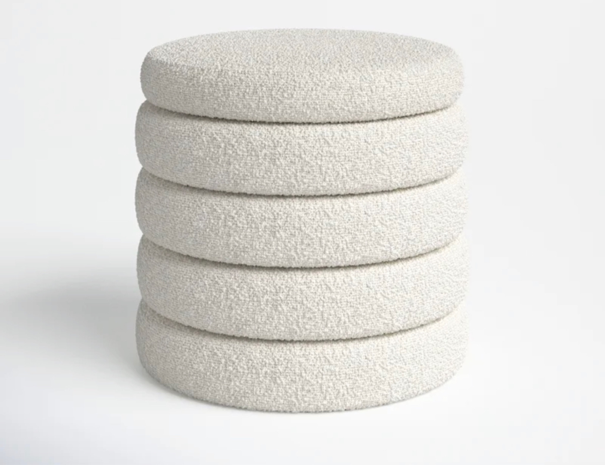 Aesthetically pleasing viral white boucle ottoman!!!! 

#LTKhome