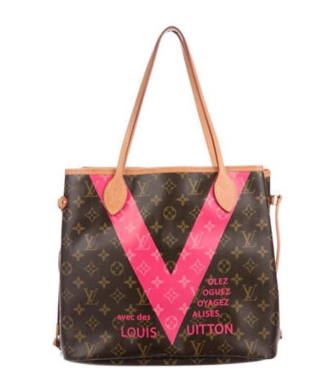 Louis Vuitton Neverfull MM Monogram V w/ Pouch Brown Louis Vuitton Neverfull MM Monogram V w/ Pouch | The RealReal