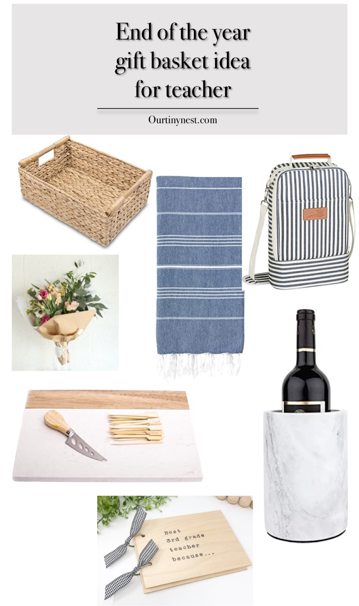 End of the year teacher gift idea wine basket 

#LTKunder50 #LTKunder100 #LTKGiftGuide