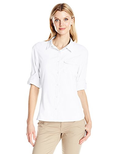 Columbia Women's East Ridge Ii Long Sleeve Shirt, White, X-Small | Amazon (US)