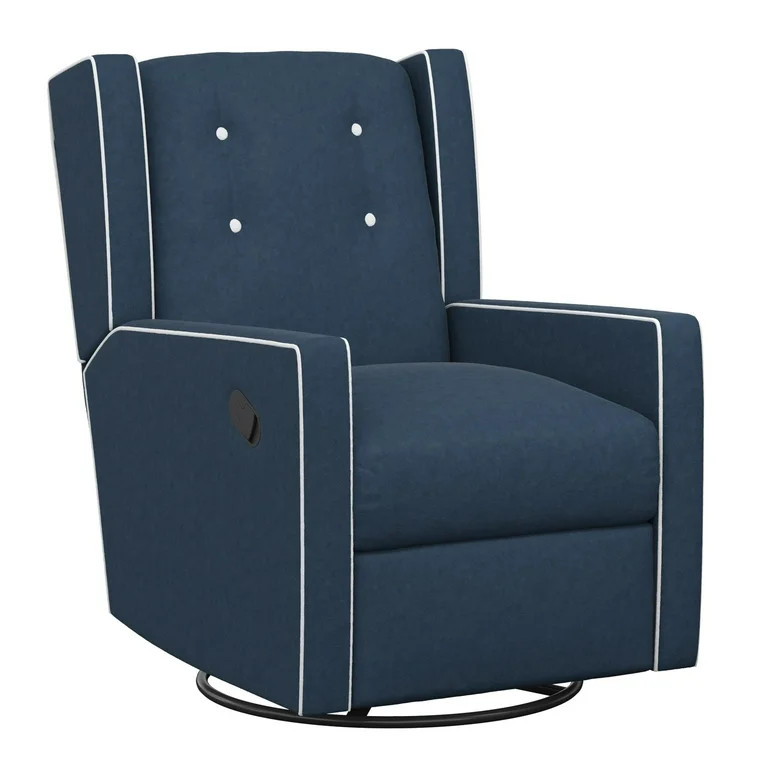 Baby Relax Mikayla Reclining Glider Rocking Chair, Dark Blue | Walmart (US)