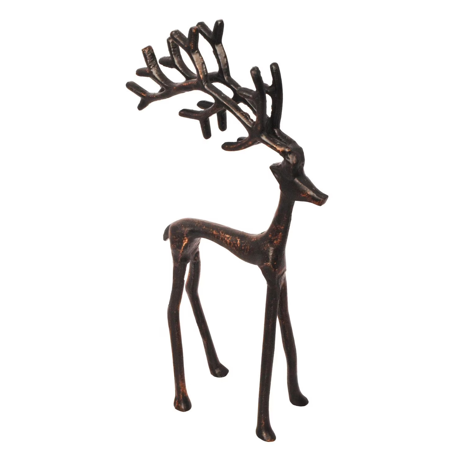 FRAÎCHE Holiday Brushed Metal Reindeer décor, 12-in, Metal Casted Reindeer Tabletop Décor | Walmart (CA)