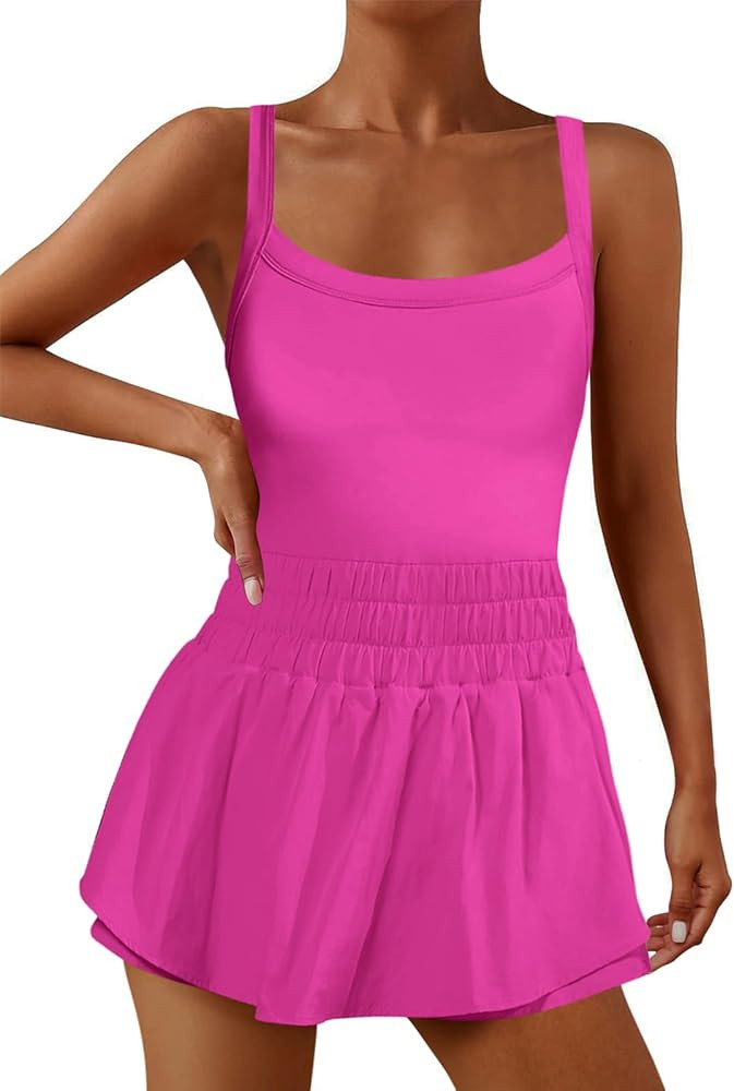 SENSERISE Womens Athletic Romper Running Onesie One Piece Workout Sets Tennis Dresses Shorts Golf... | Amazon (US)