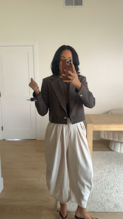 Walmart outfit idea 
Cropped blazer size XS 
Amazon trousers 
Walmart kitten heels

#LTKNYFW #LTKxWalmart #LTKgrwm