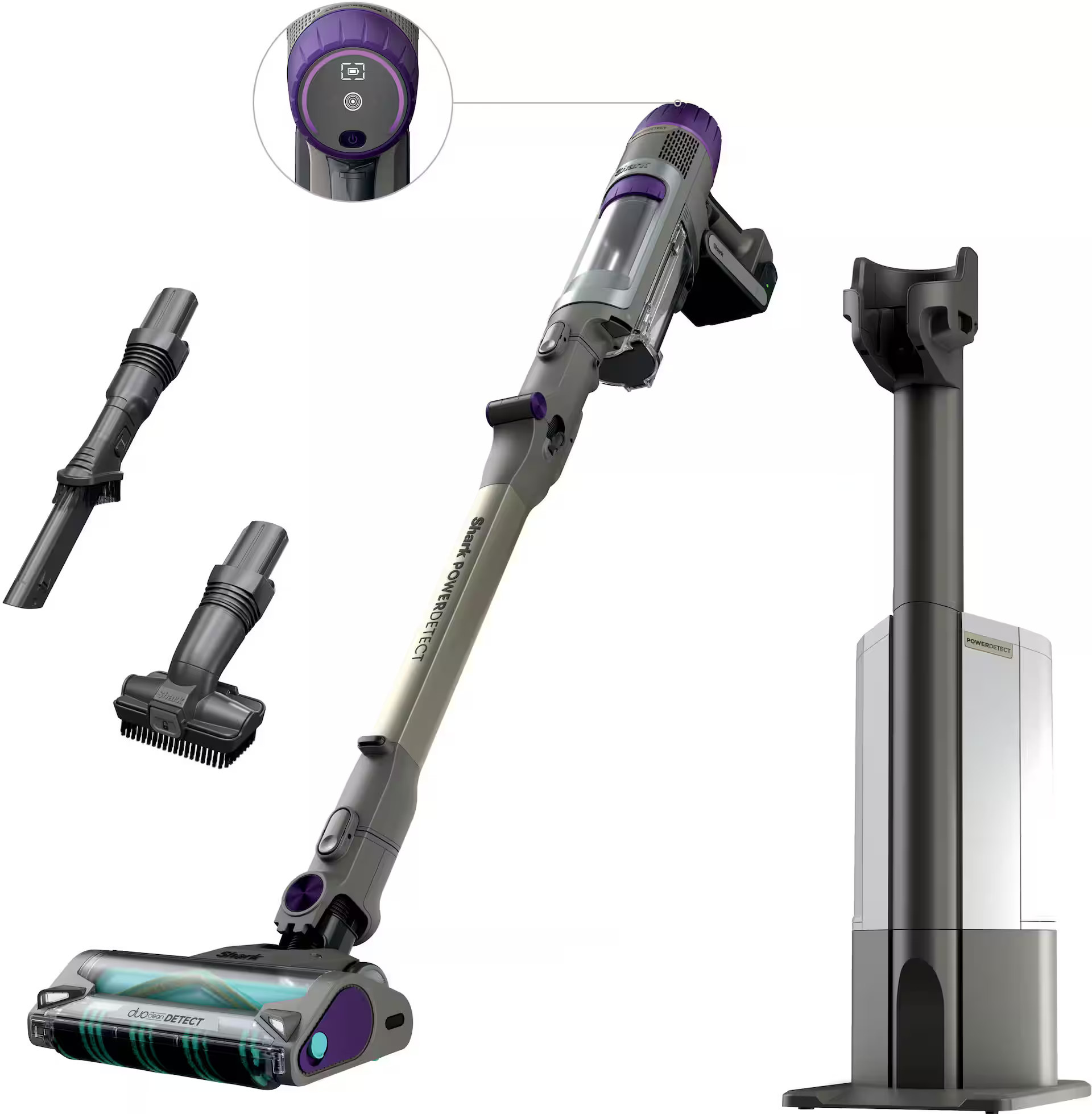 Shark - PowerDetect Clean & Empty Cordless Stick Vacuum & Auto-Empty System with Powerful Suction - Dark Gray | Best Buy U.S.