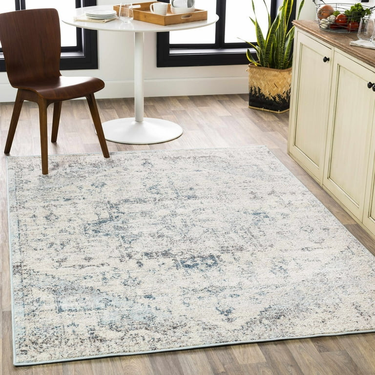 HAUTELOOM Orrick Modern Farmhouse Living Room Bedroom Dining Room Area Rug - Vintage Distressed -... | Walmart (US)