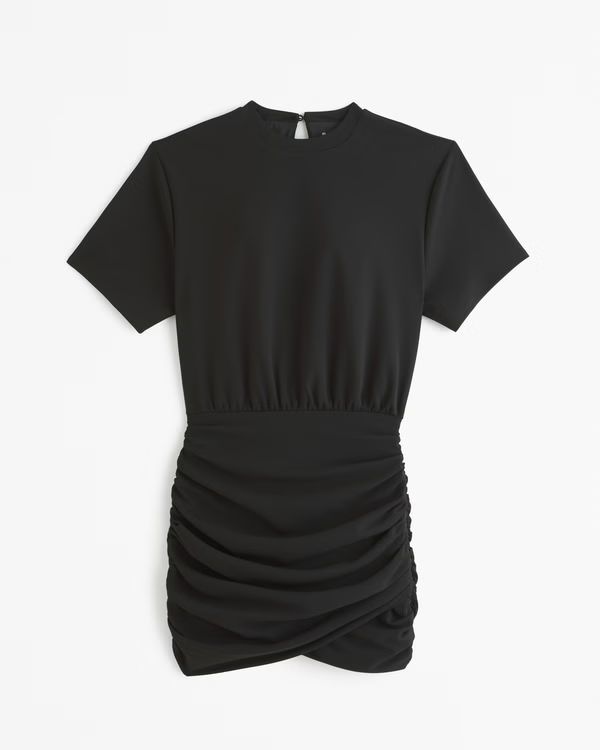 Women's Ruched Knit Mini Dress | Women's Dresses & Jumpsuits | Abercrombie.com | Abercrombie & Fitch (US)