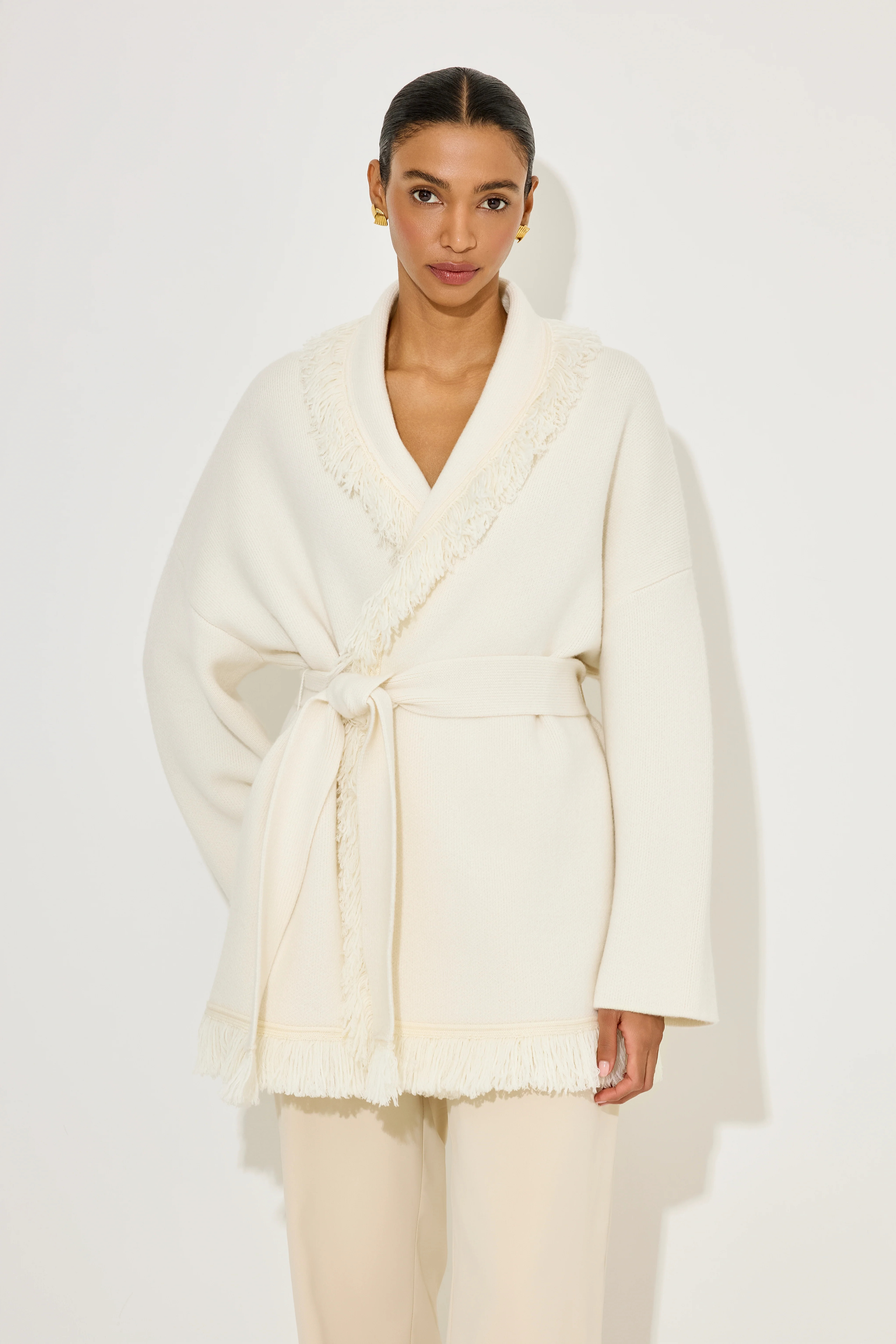 Wool Fringe Cardigan | Odd Muse