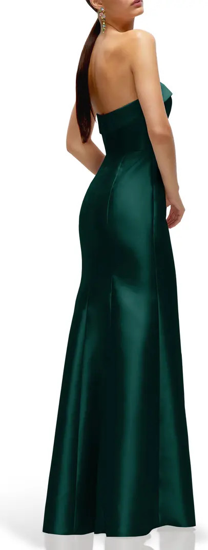 Strapless Satin Trumpet Gown | Nordstrom
