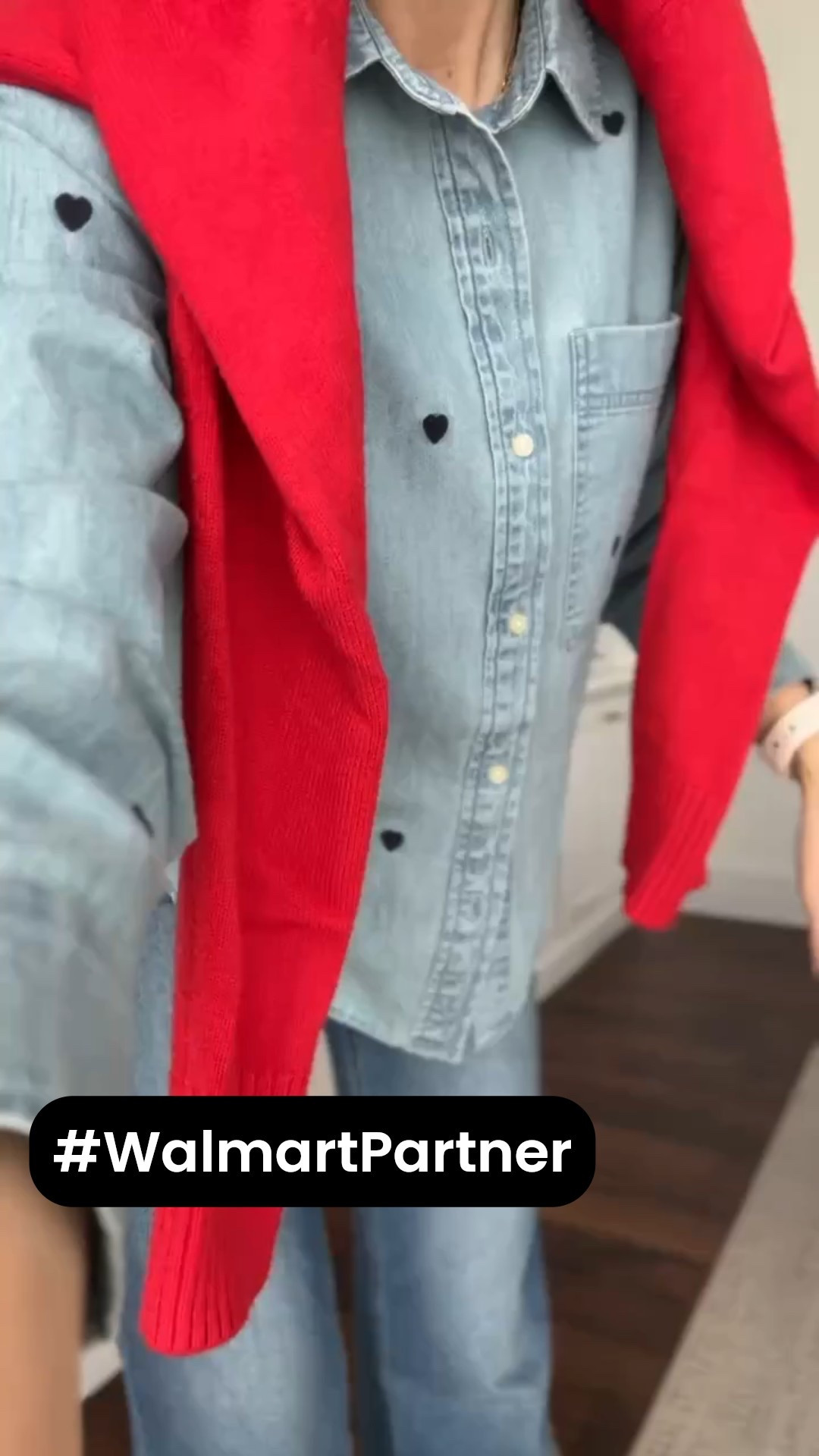 How cute is this @WalmartStyle top with the subtle heart print? #WalmartStyle #WalmartPartner 