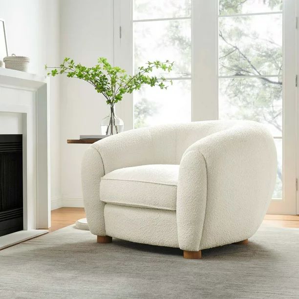 Abundant Boucle Upholstered Fabric Armchair-EEI-6025 - Walmart.com | Walmart (US)