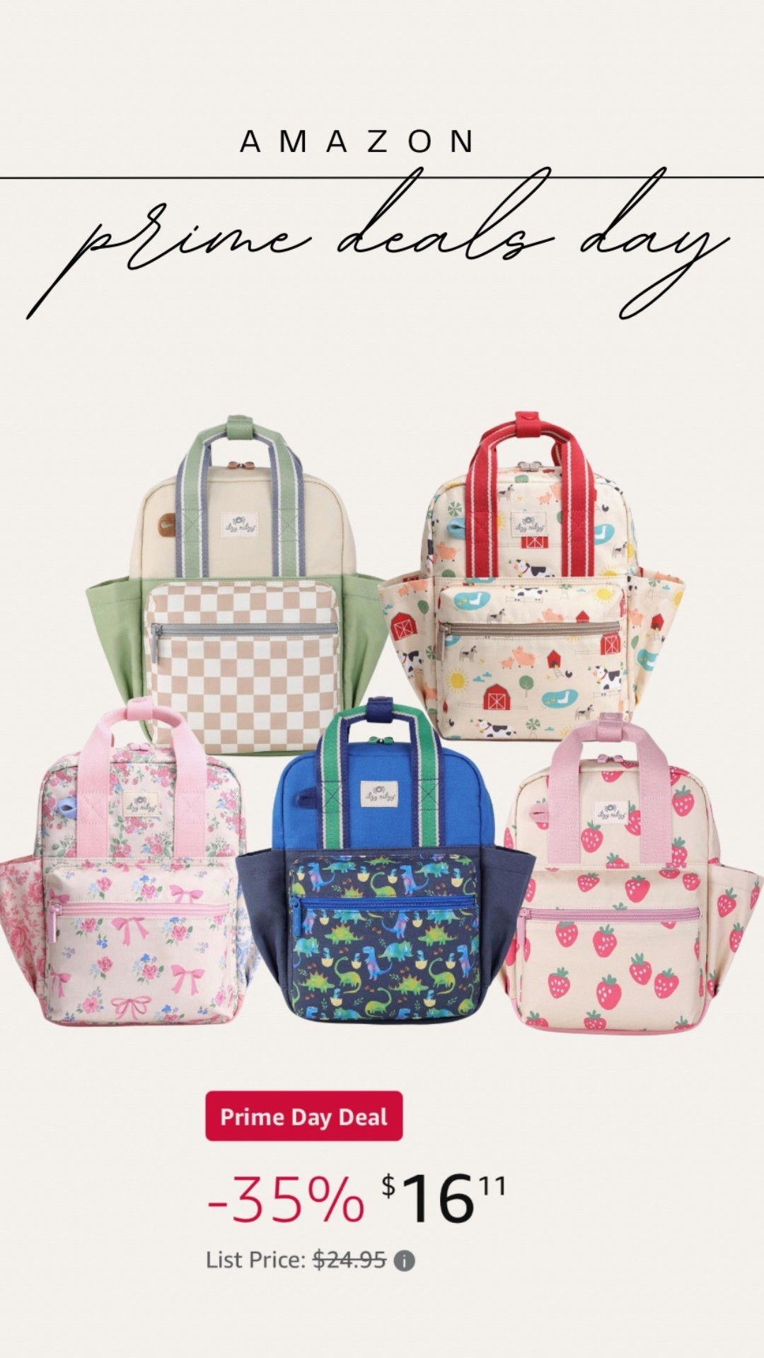 Amazon prime deals day — toddler kids backpacks on sale! 

#toddlerkids #backpacks #backtoschool #preschool #boysbackpacks #girlsbackpacks #toddlerfinds #toddlermusthaves #primedeals #amazonprime #amazonfinds #founditonamazon

#LTKKids #LTKSaleAlert #LTKFindsUnder50