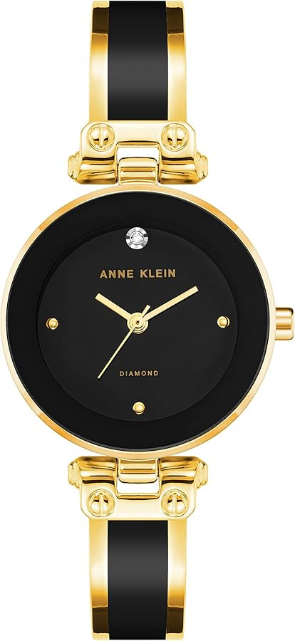 Anne Klein Women's Genuine Diamond Dial Bangle Watch | Amazon (US)