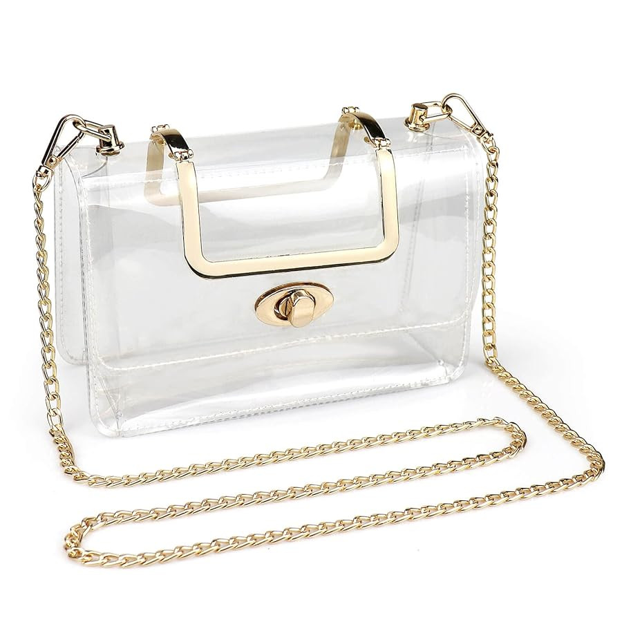 COROMAY Clear Purse for Women, Clear Bag for Stadium Events, Transparent Stadium Purse | Amazon (US)