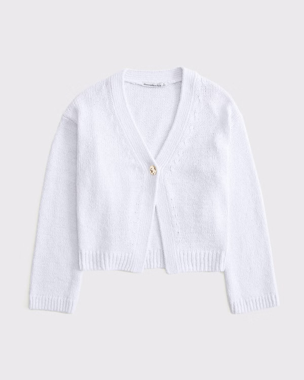 Textural 1-Button Cardigan | Abercrombie & Fitch (US)