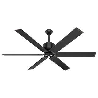 Hunter HFC-72 72 in. Indoor/Outdoor Matte Black Ceiling Fan with Wall Control 59136 | The Home Depot