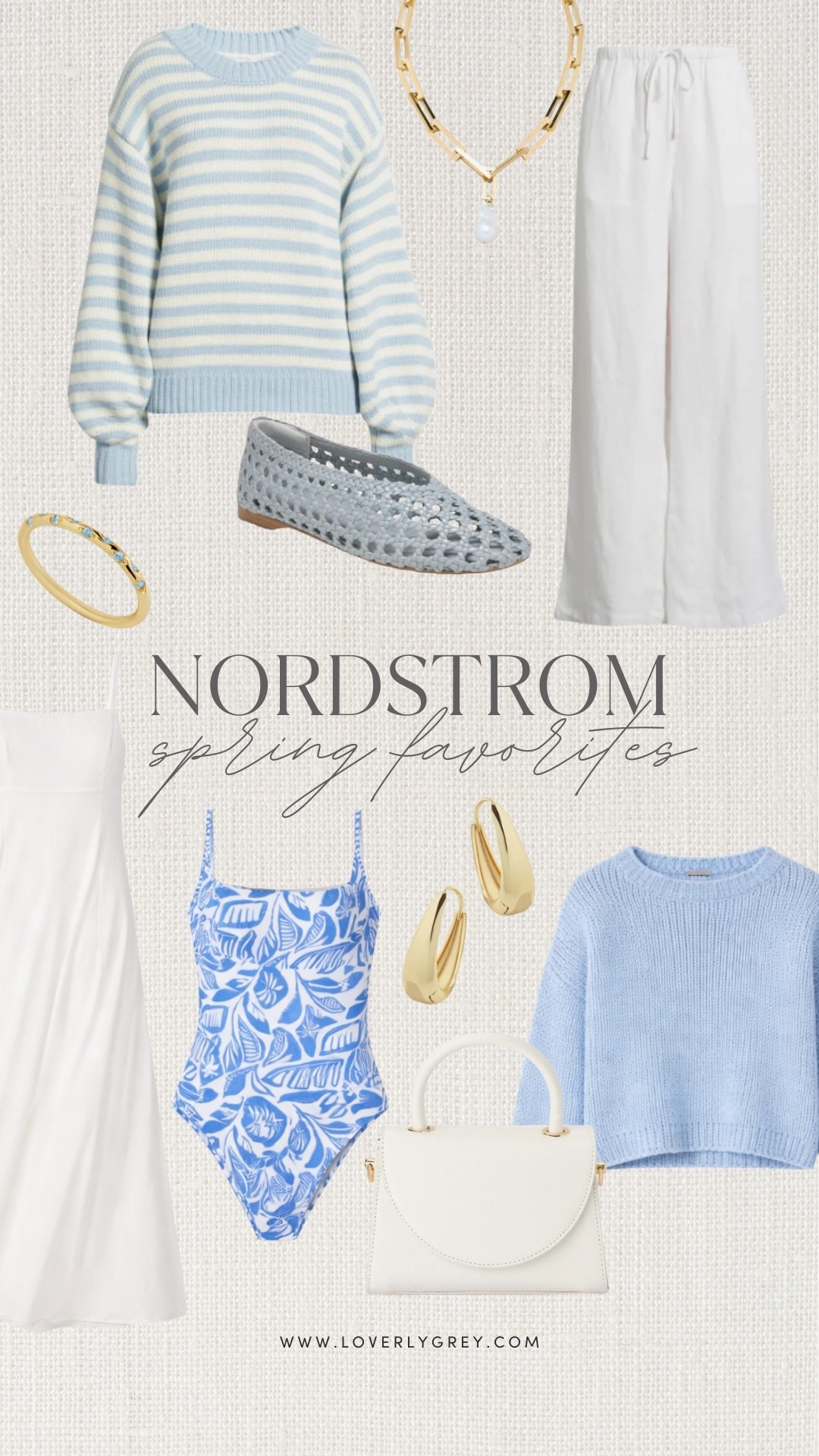 Nordstrom spring arrivals that are my favorite! I am loving the patterned one piece bathing suit for a resort piece while lounging by the pool. The white dress paired with the blue flats and gold jewelry would be a great look for pictures on the beach! 

#LTKdayinmylife #LTKSeasonal #LTKootd