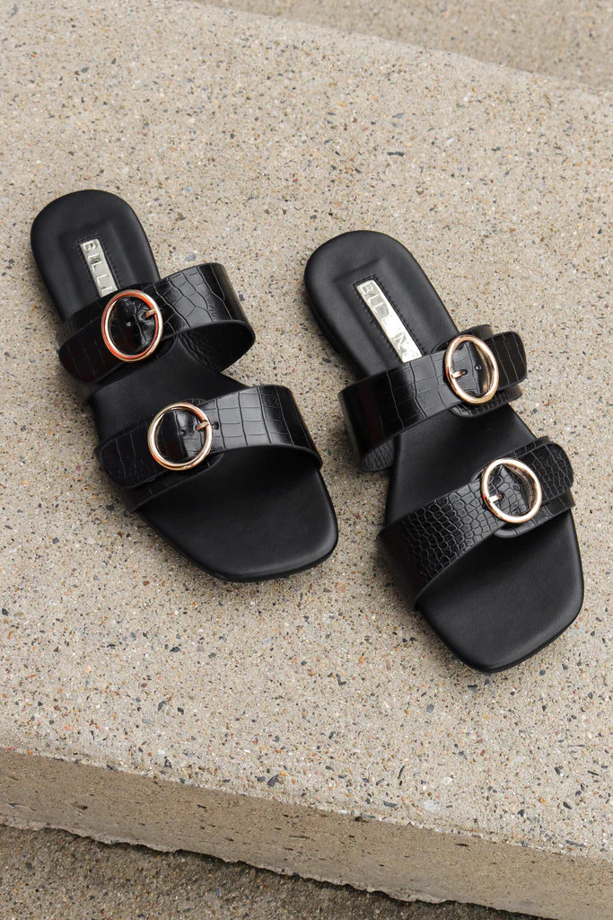 Alaia Sandal - Black Croc | Petal & Pup (US)