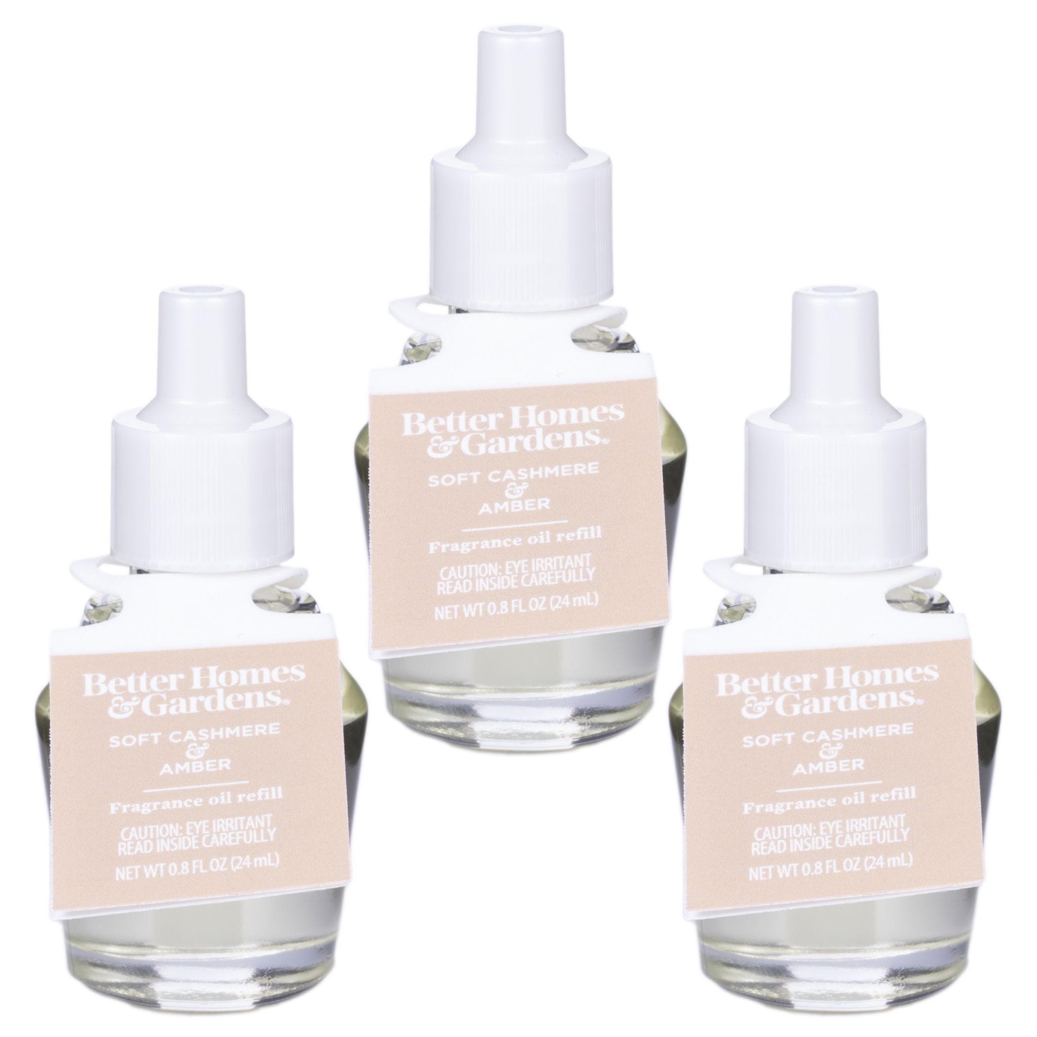 Better Homes & Gardens Aroma Accents Oil Refill 24 mL (3-Pack), Soft Cashmere Amber | Walmart (US)