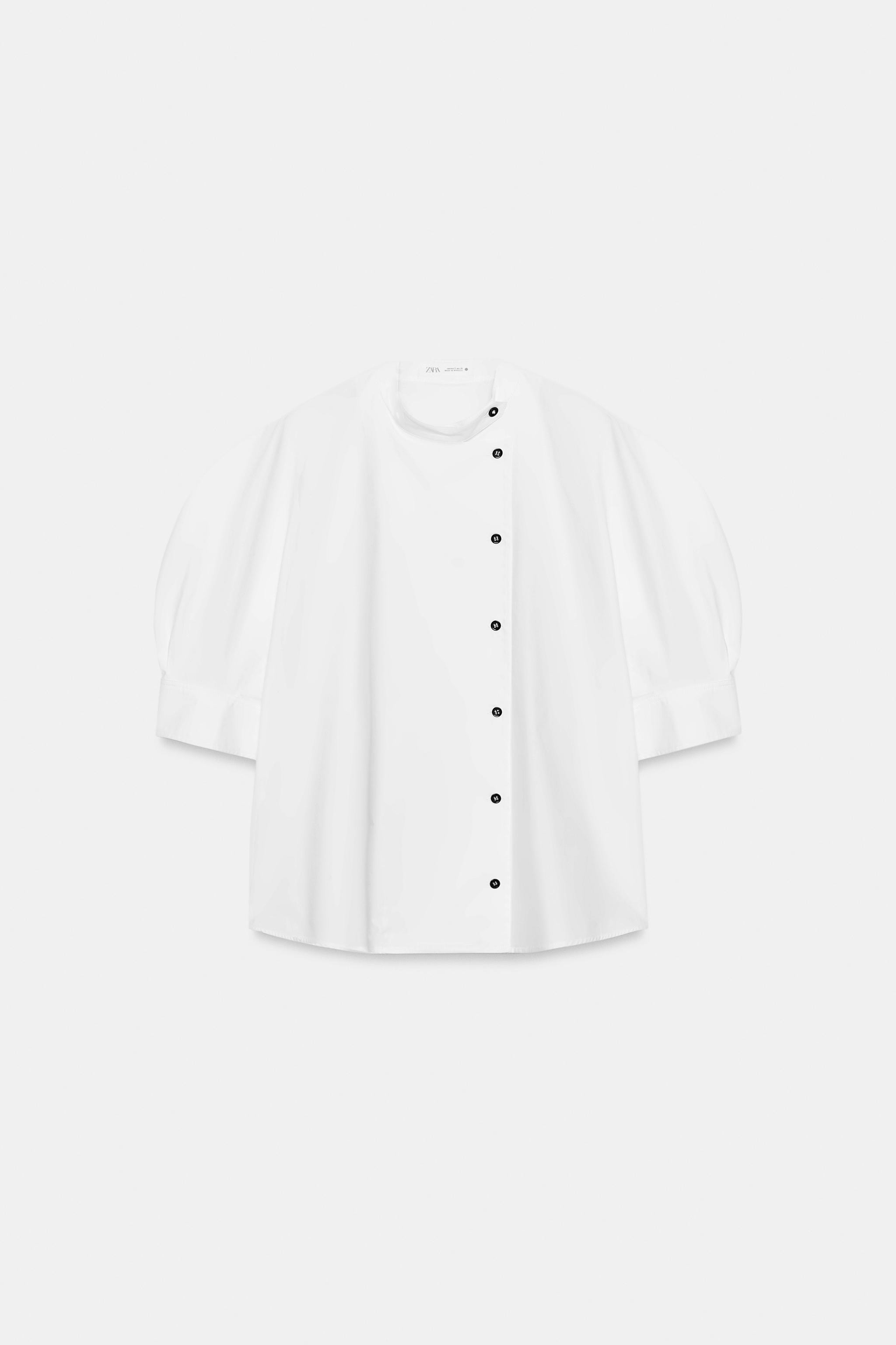 ZW COLLECTION POPLIN SHIRT WITH BUTTONS | Zara AU